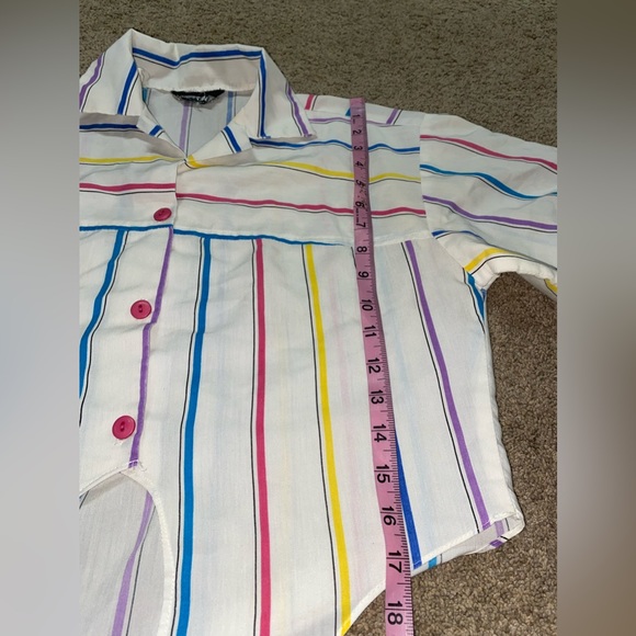 Sauci 80’s Tie Crop Top - Picture 3 of 6